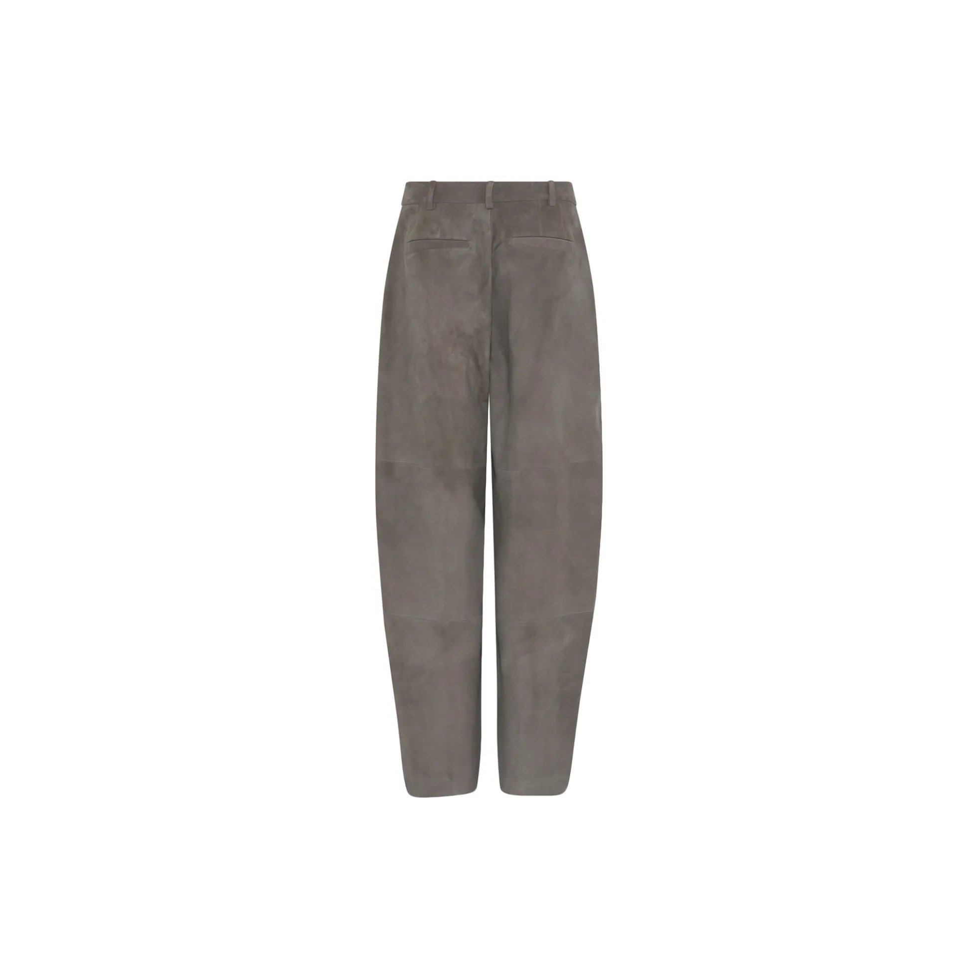 SuedaBBBarel suede pants, taupe grey