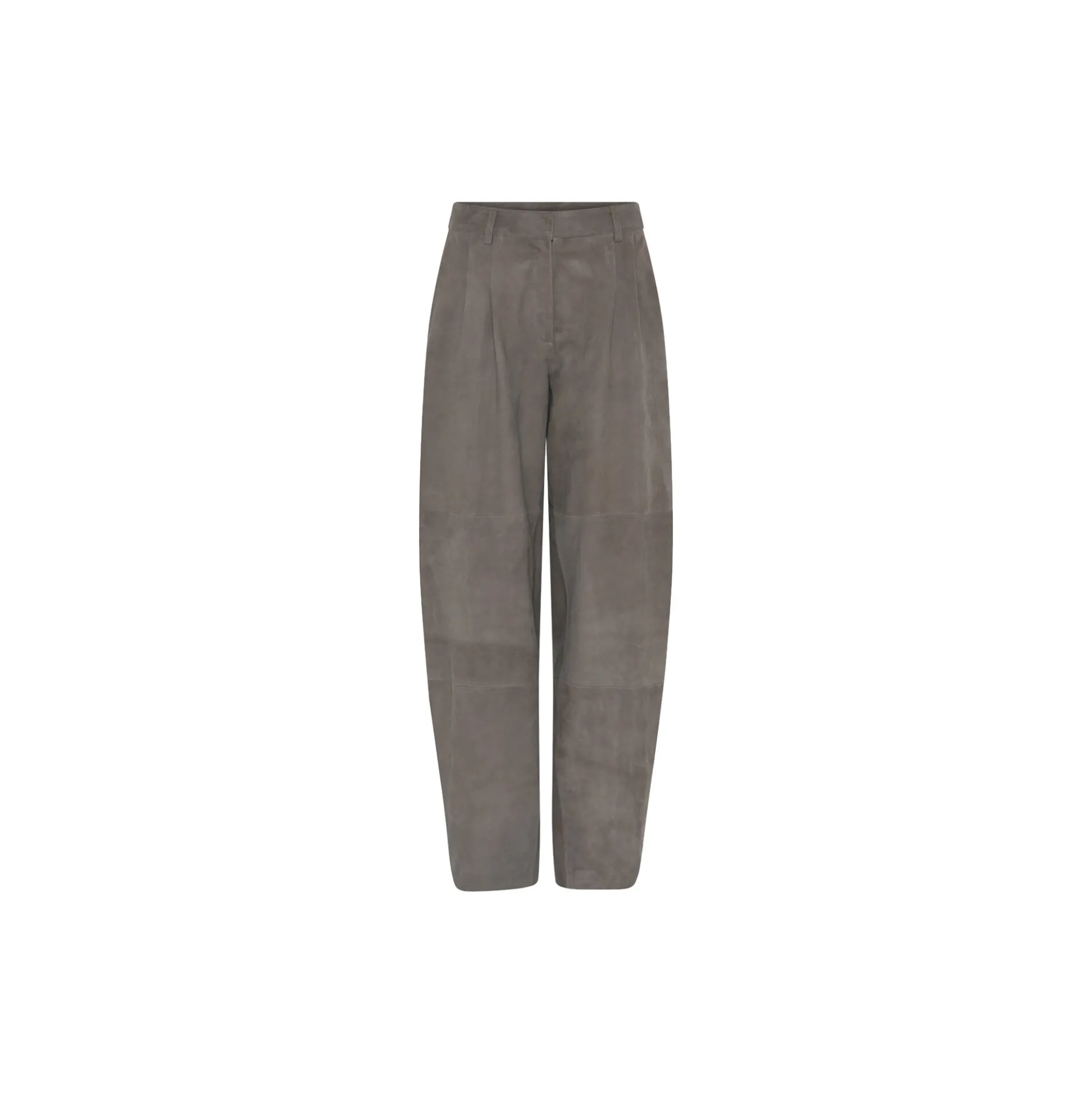SuedaBBBarel suede pants, taupe grey