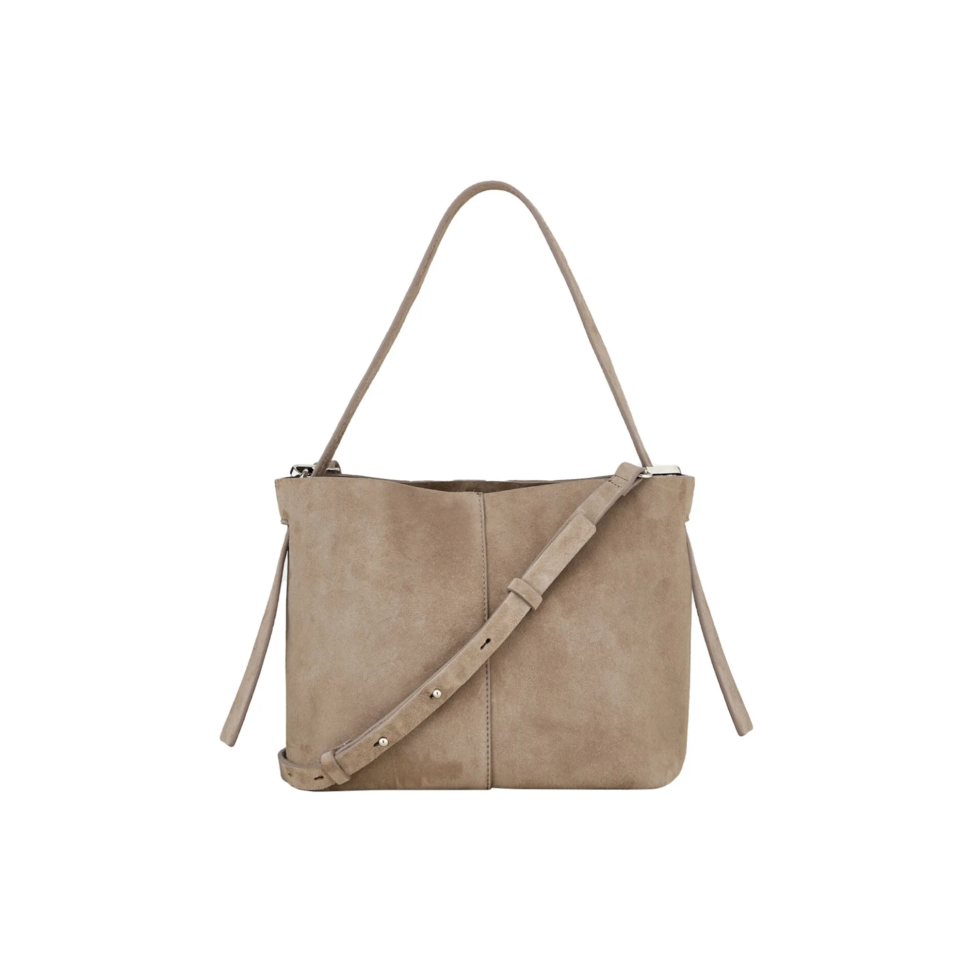 Suede Fraya Small Bag, moral gray