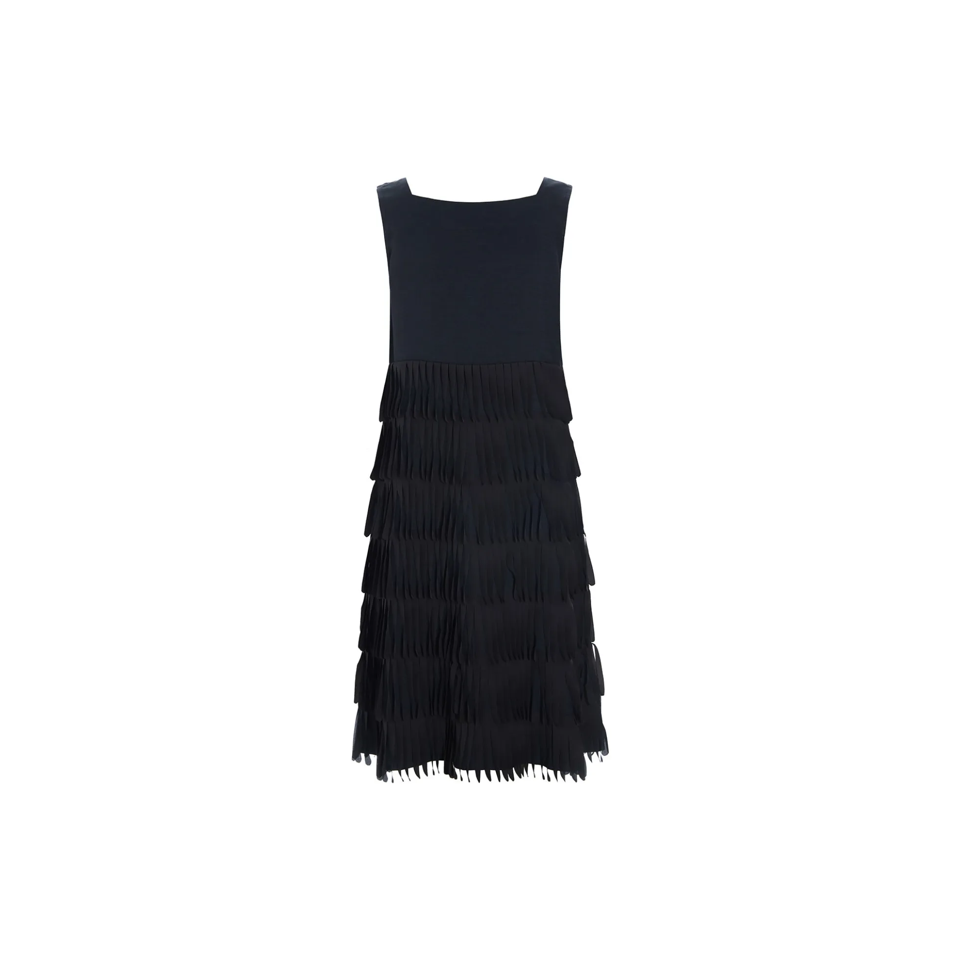 Sukosu frynsekjole, black