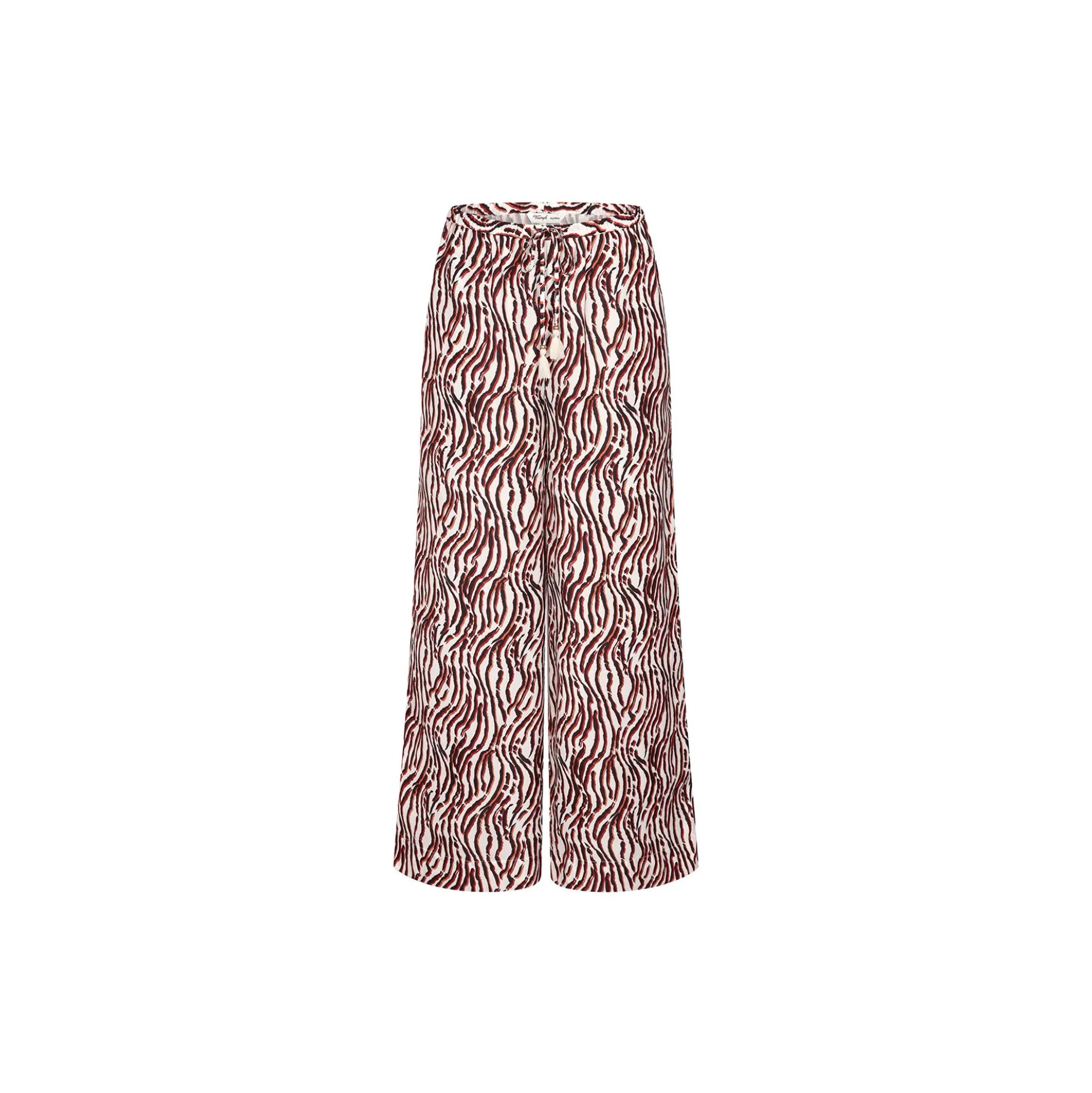 Summer Satin Trousers, white - dark combination