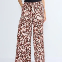 Summer Satin Trousers, white - dark combination