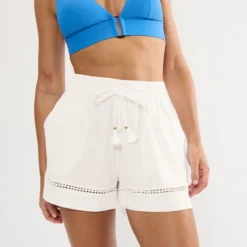 Summer Wear Shorts, silk white