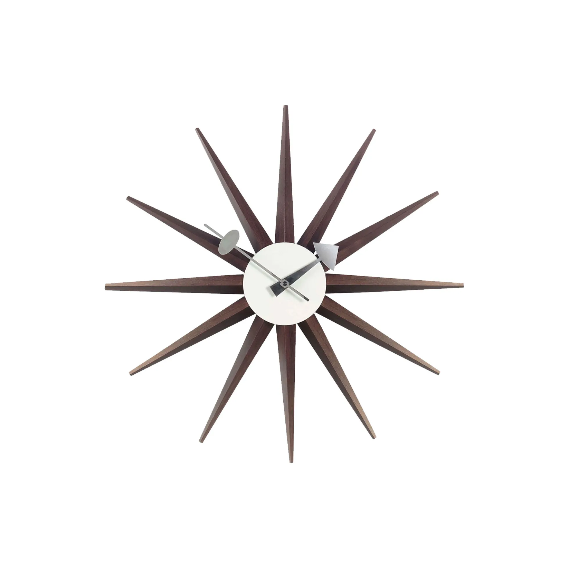 Sunburst vægur, walnut