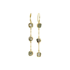 Sun Glitter Earrings, aquamarine