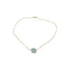 Sun Glitter Necklace, aquamarine
