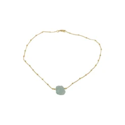 Sun Glitter Necklace, aquamarine