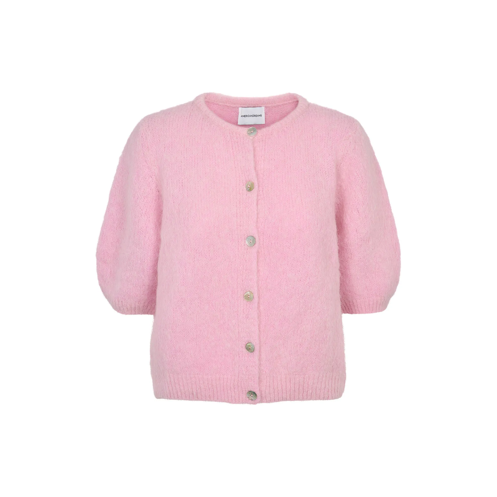 Susan Kortærmet Cardigan, soft berry
