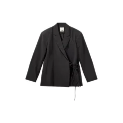 SussieSW Tie String Blazer, dark grey