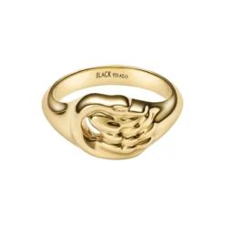 Swan Mini Signet Ring, gold