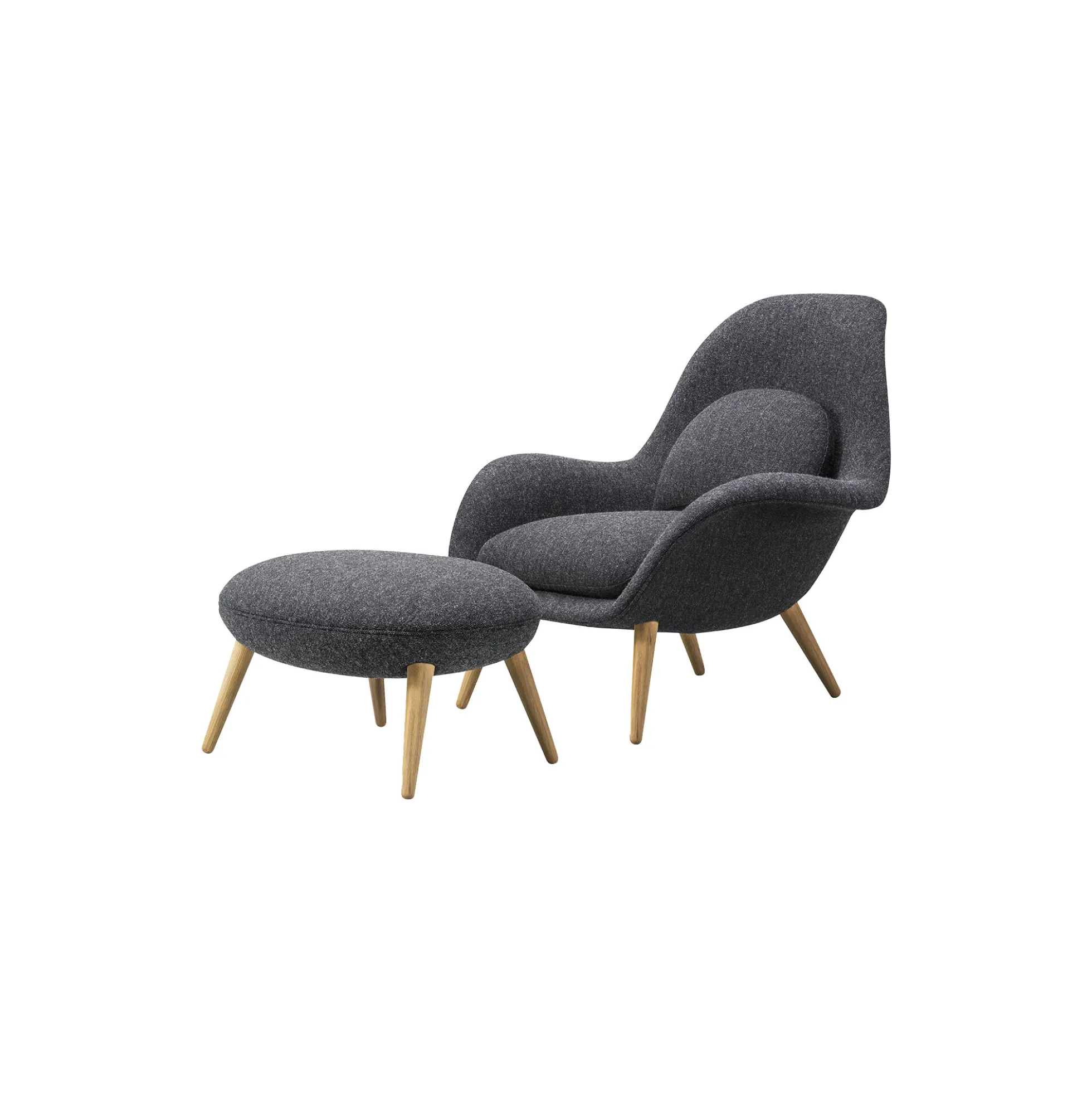 Swoon loungestol og skammel, Hallingdal 180