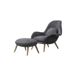 Swoon loungestol og skammel, Maple 192