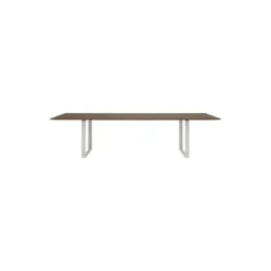 70/70 Table, solid smoked oak/grey
