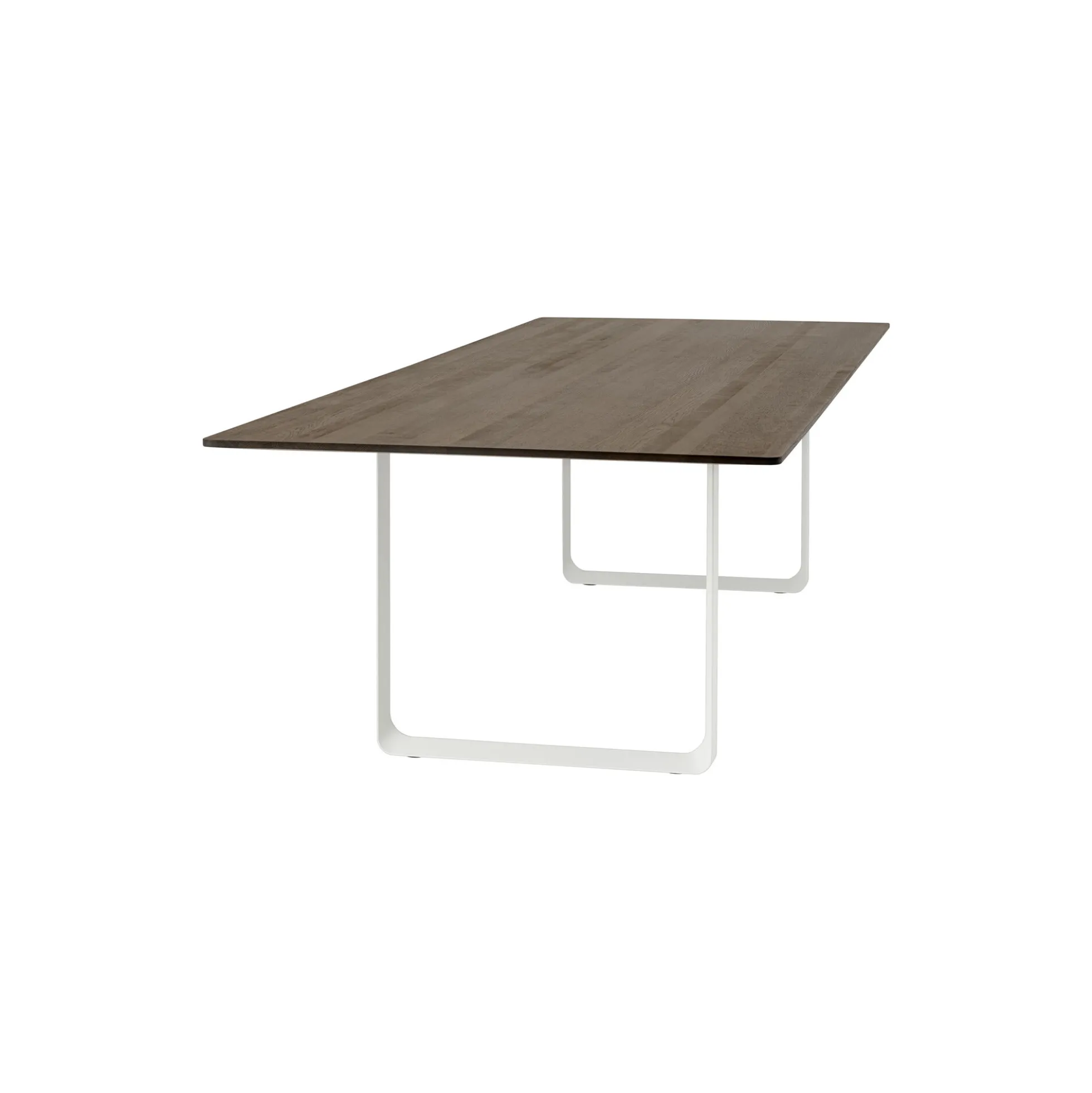70/70 Table, solid smoked oak/white