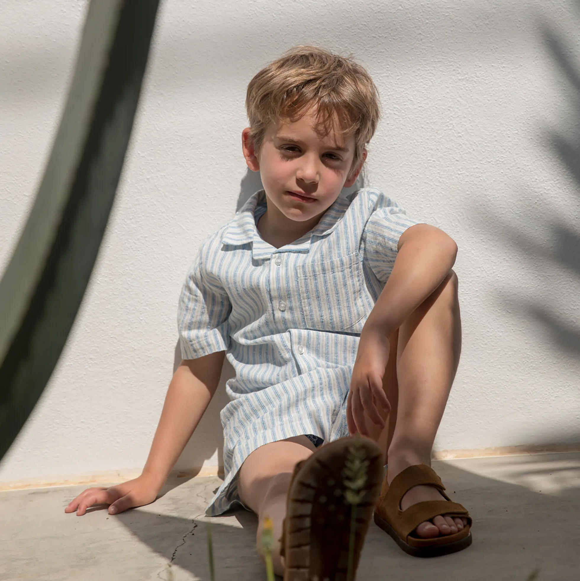Tage Shirt, surf blue stripe