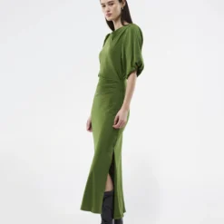 Tailormd SS dress, twist of lime