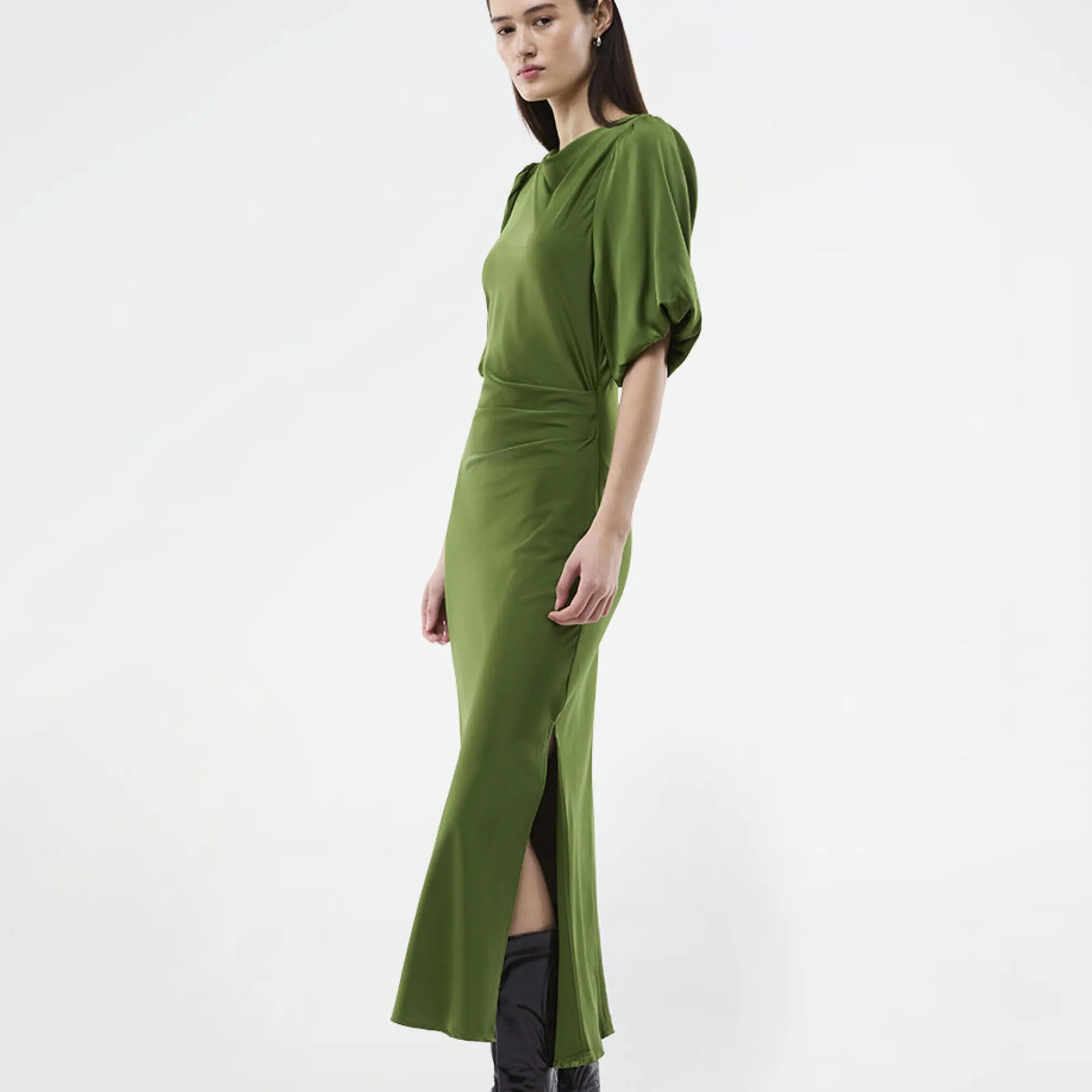 Tailormd SS dress, twist of lime
