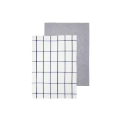 TAULO Viskestykkesæt Firkantet, white/mazarine blue
