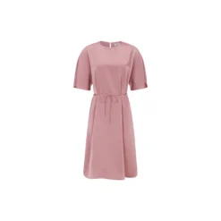 TDAya SS Blk Dress, rose tan