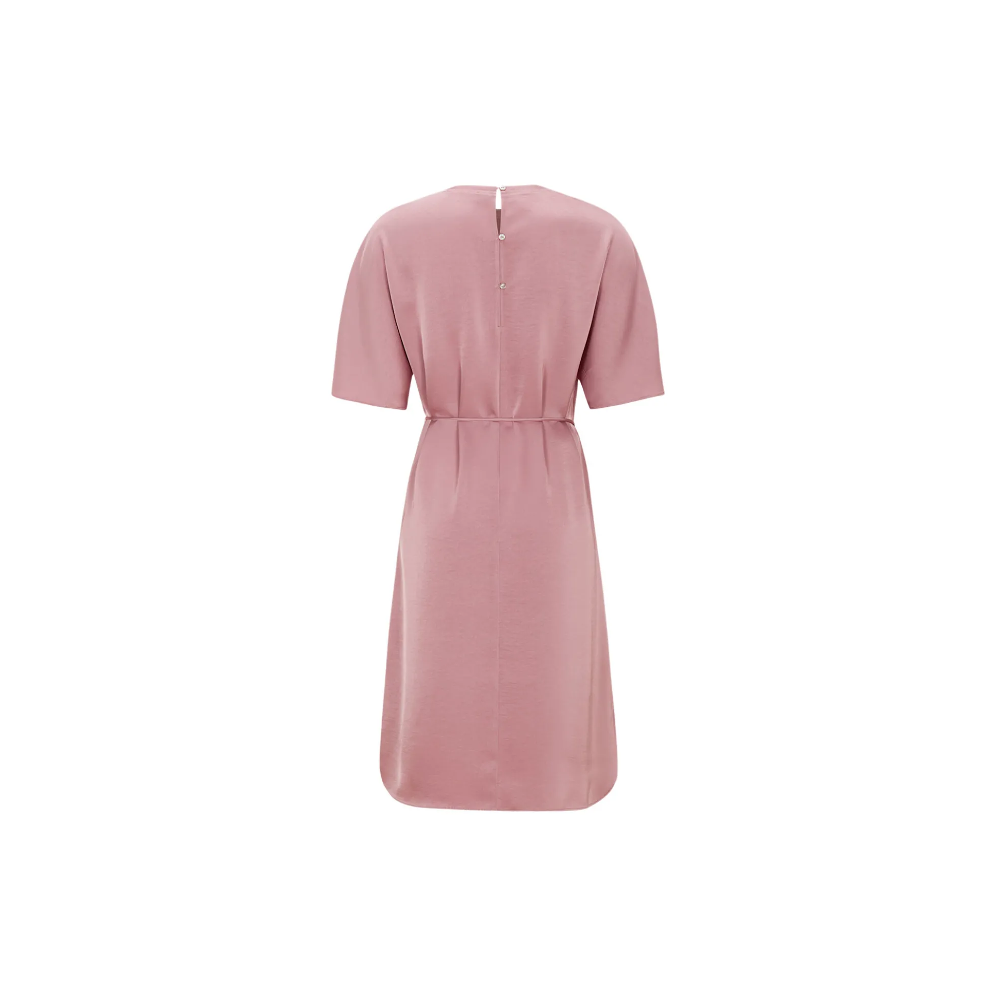 TDAya SS Blk Dress, rose tan