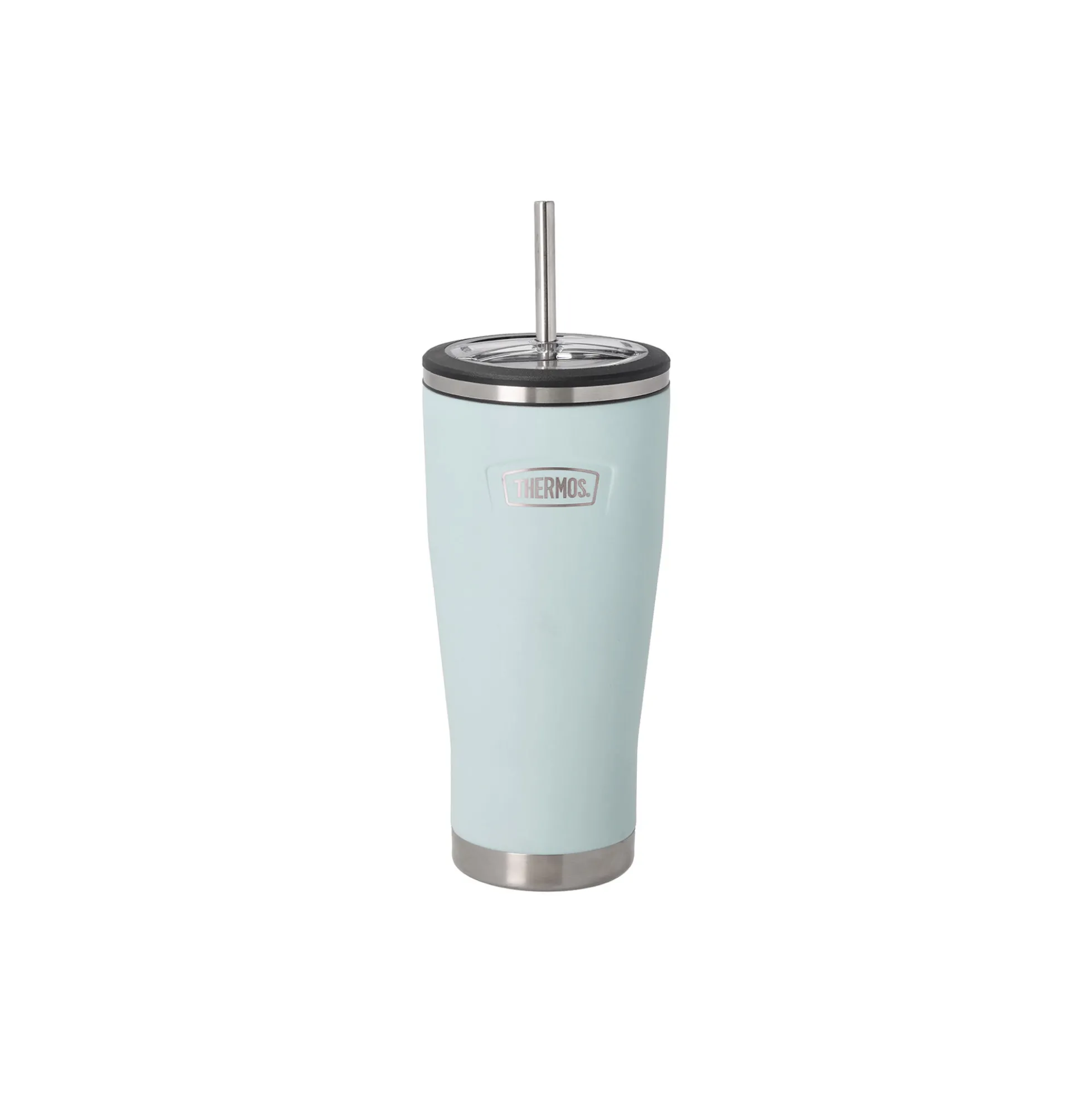 Termokrus med sugerør, lyseblå