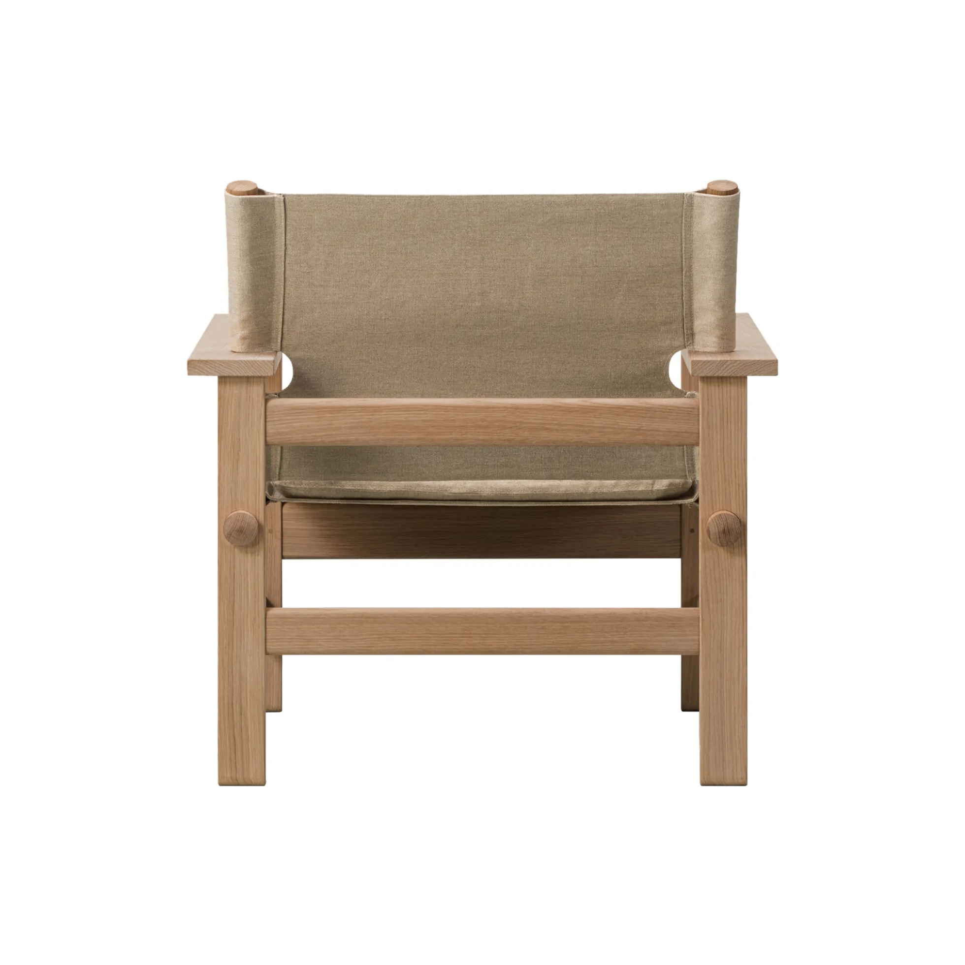 The Canvas Chair loungestol med hynde, olieret eg/kanvas