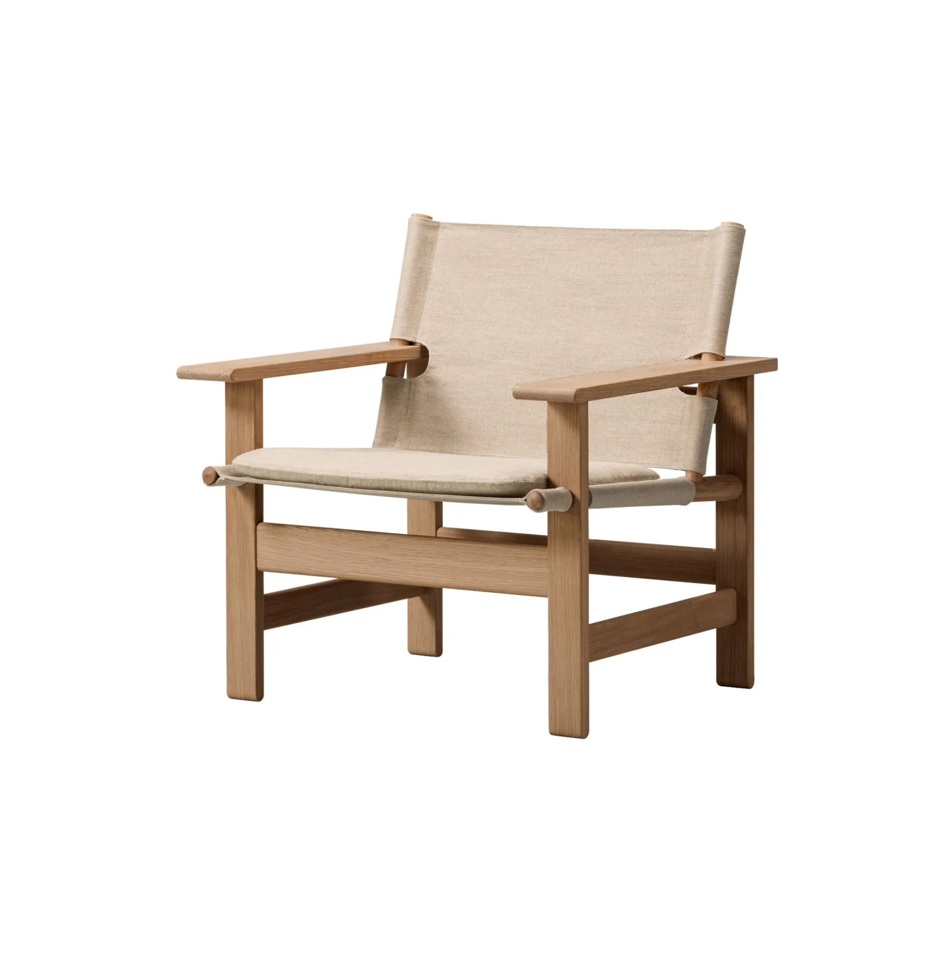 The Canvas Chair loungestol med hynde, olieret eg/kanvas