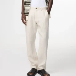 Theo Linen 1454 Trousers, oat
