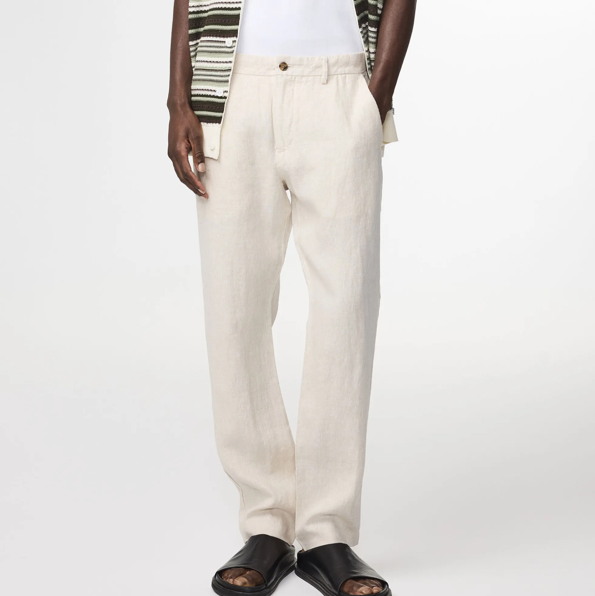 Theo Linen 1454 Trousers, oat