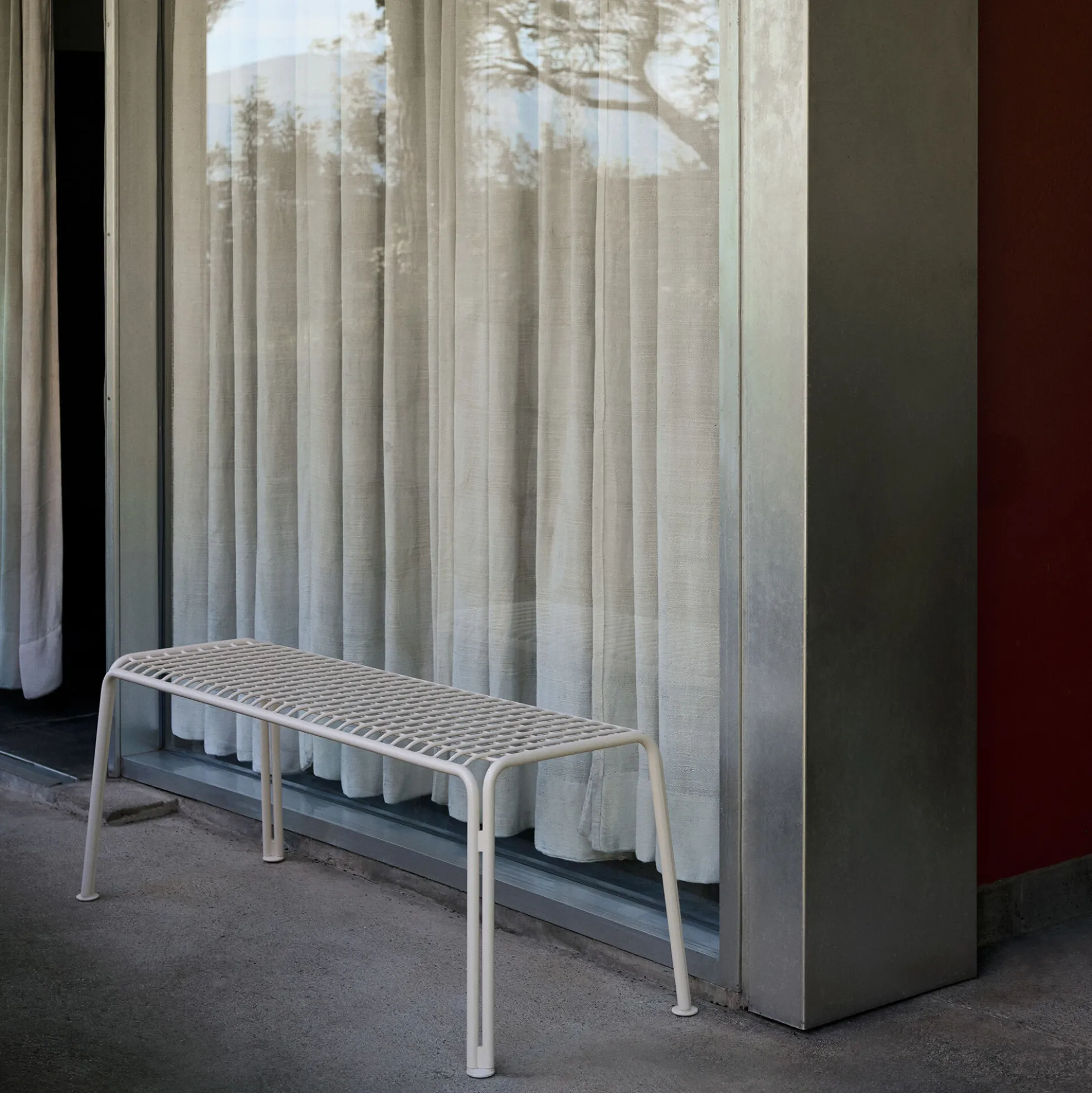 Thorvald SC112 Outdoor Bench, ivory
