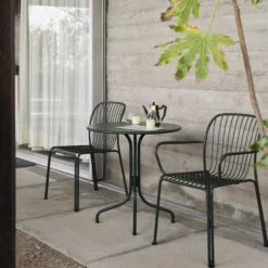 Thorvald SC96 Outdoor Café Table Round, bronze green