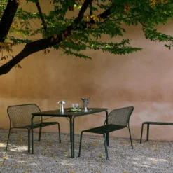 Thorvald SC111 Outdoor Dining Bench, bronze green