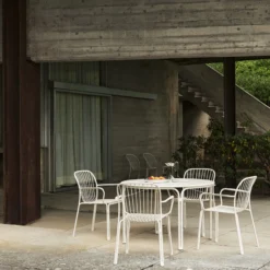 Thorvald SC101 Outdoor Lounge Chair, ivory