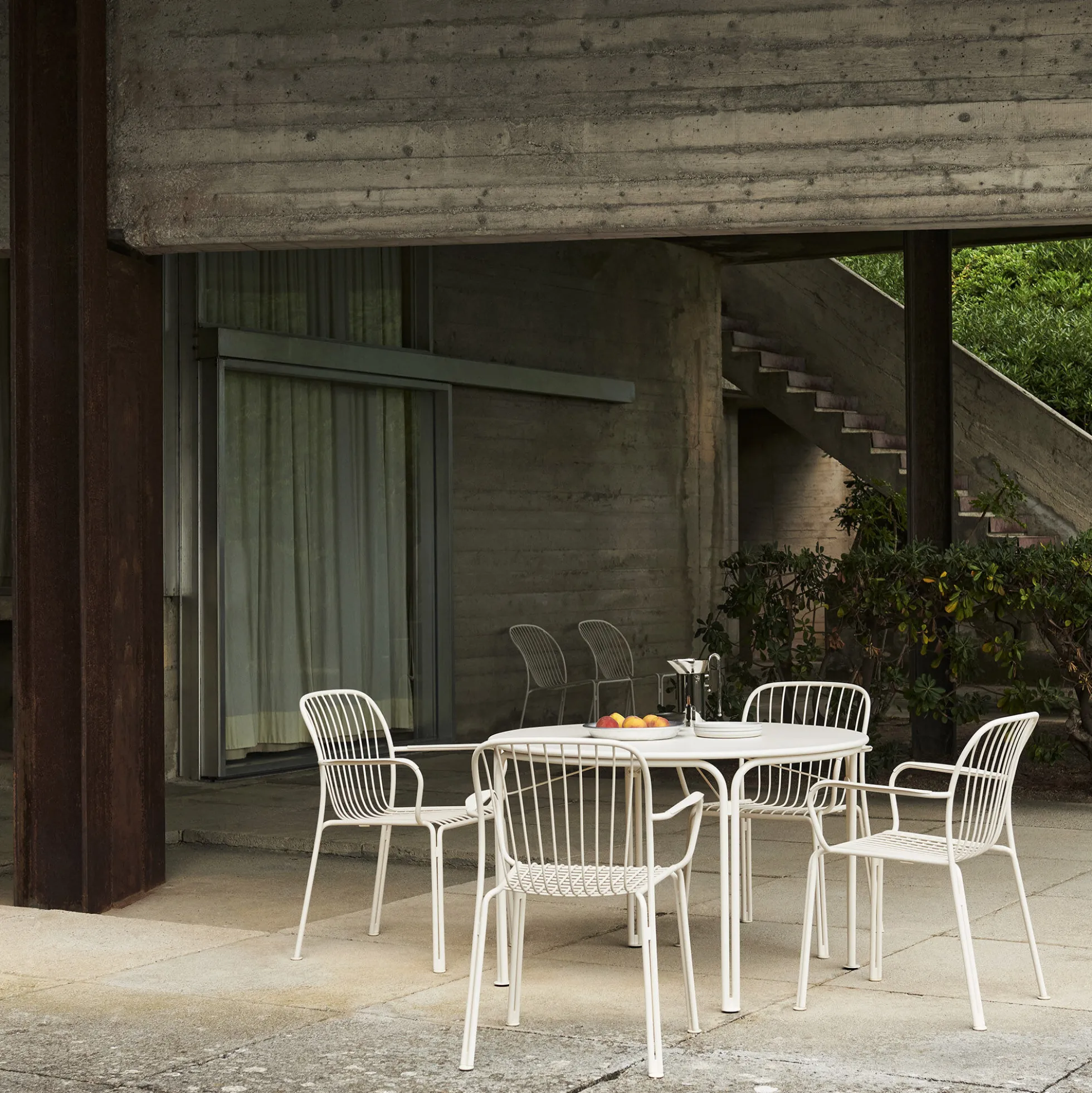 Thorvald SC101 Outdoor Lounge Chair, ivory