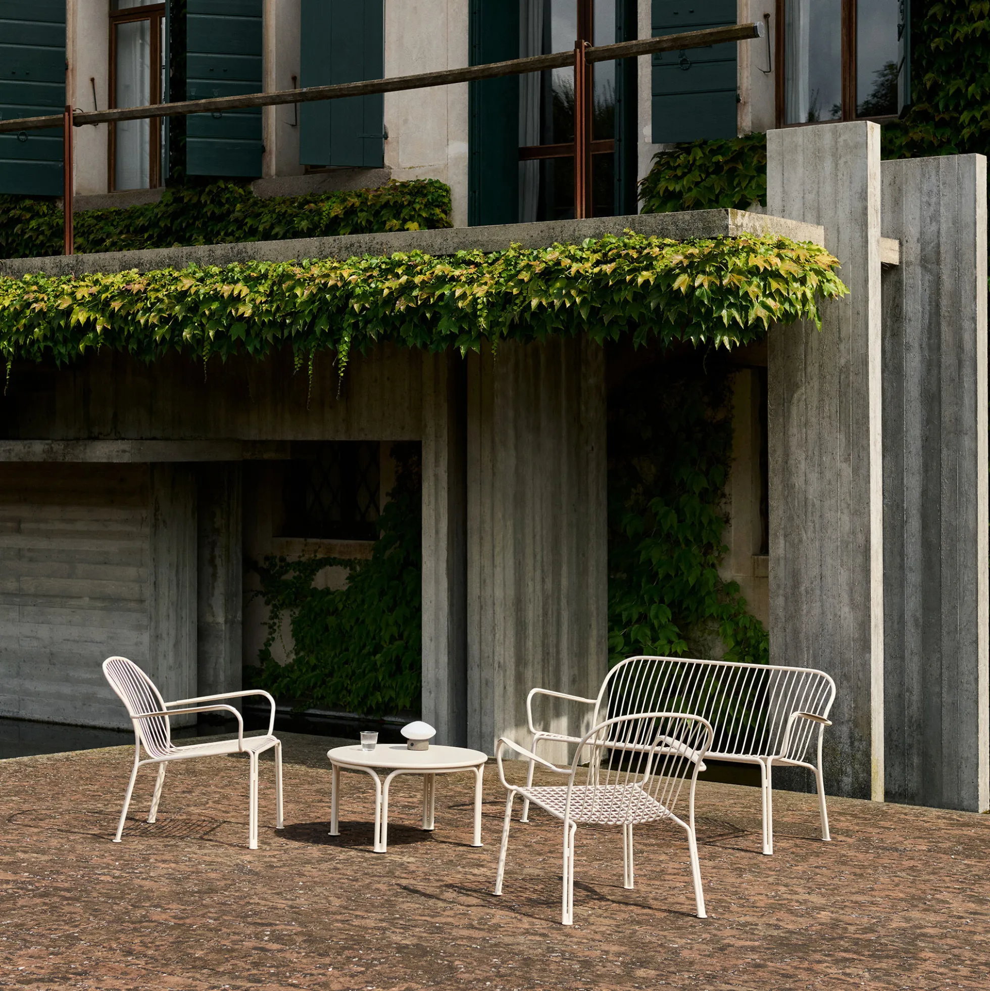 Thorvald SC110 Outdoor Lounge Sofa, ivory