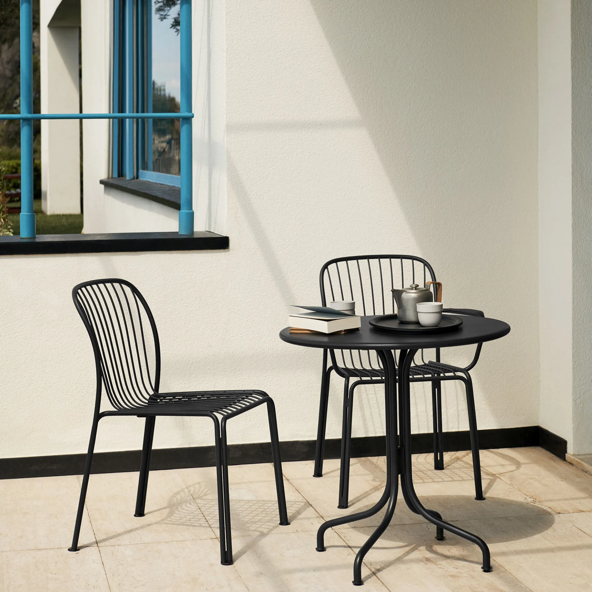 Thorvald SC94 Outdoor Side Chair, warm black