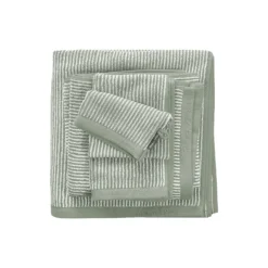Timeless Tone Stripe håndklæde, green/off-white