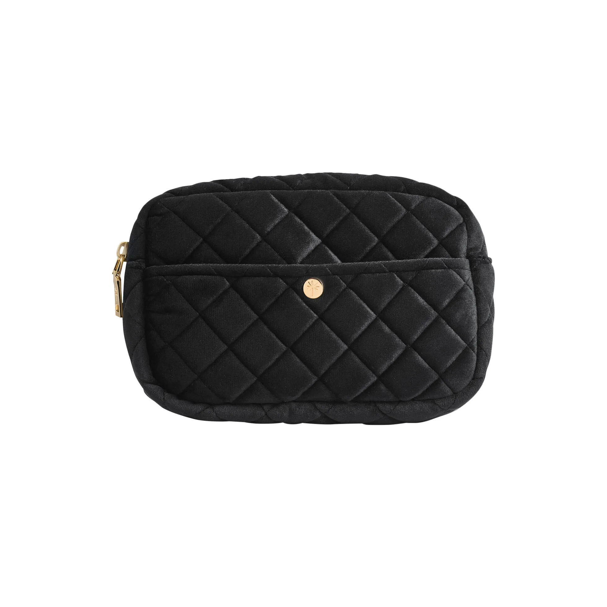 Toilettaske medium, black velvet
