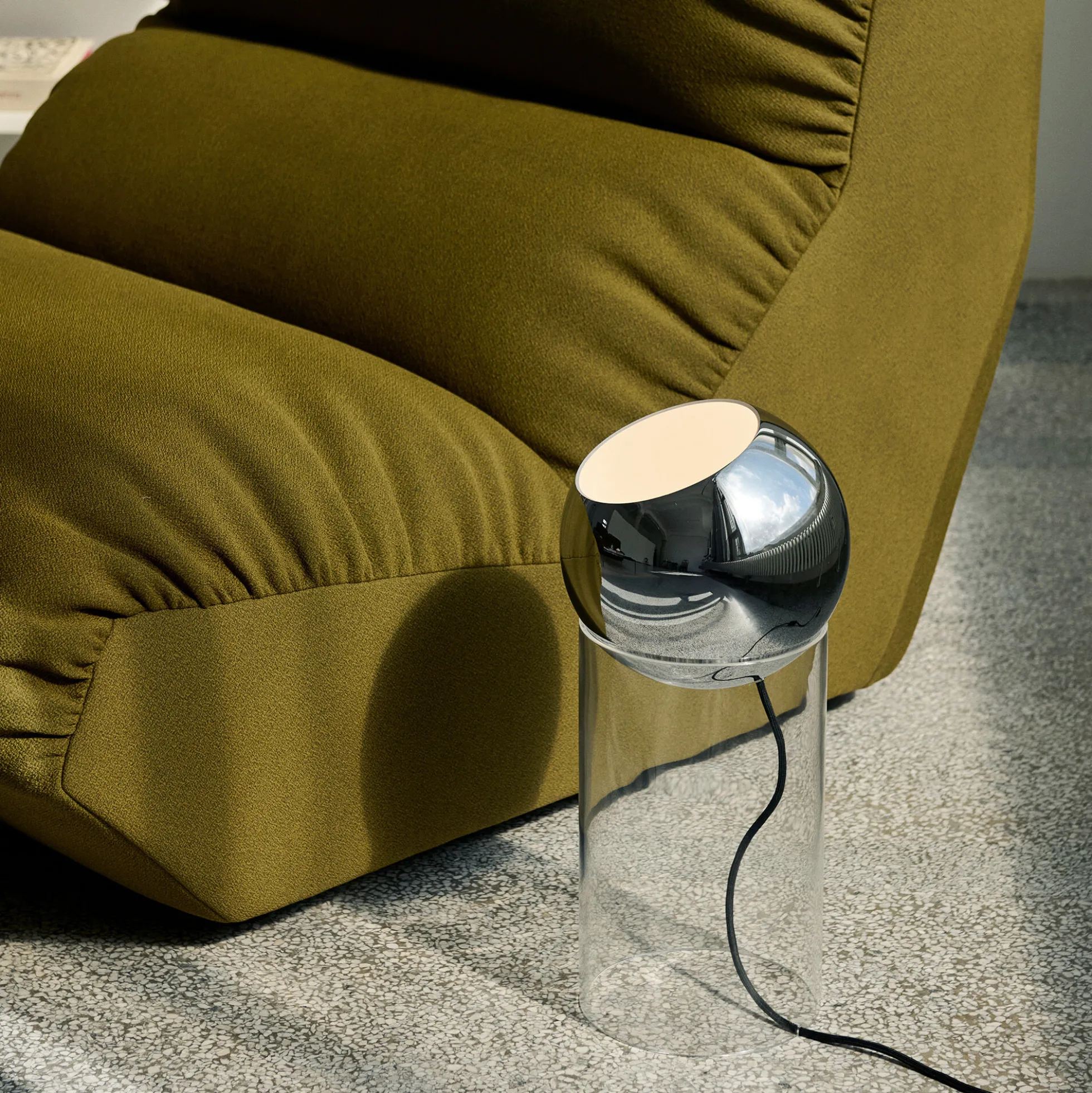 Topan VP14 Floor Lamp, chrome-plated