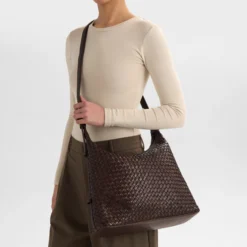 TribecaMBG Bag Weave, dark brown