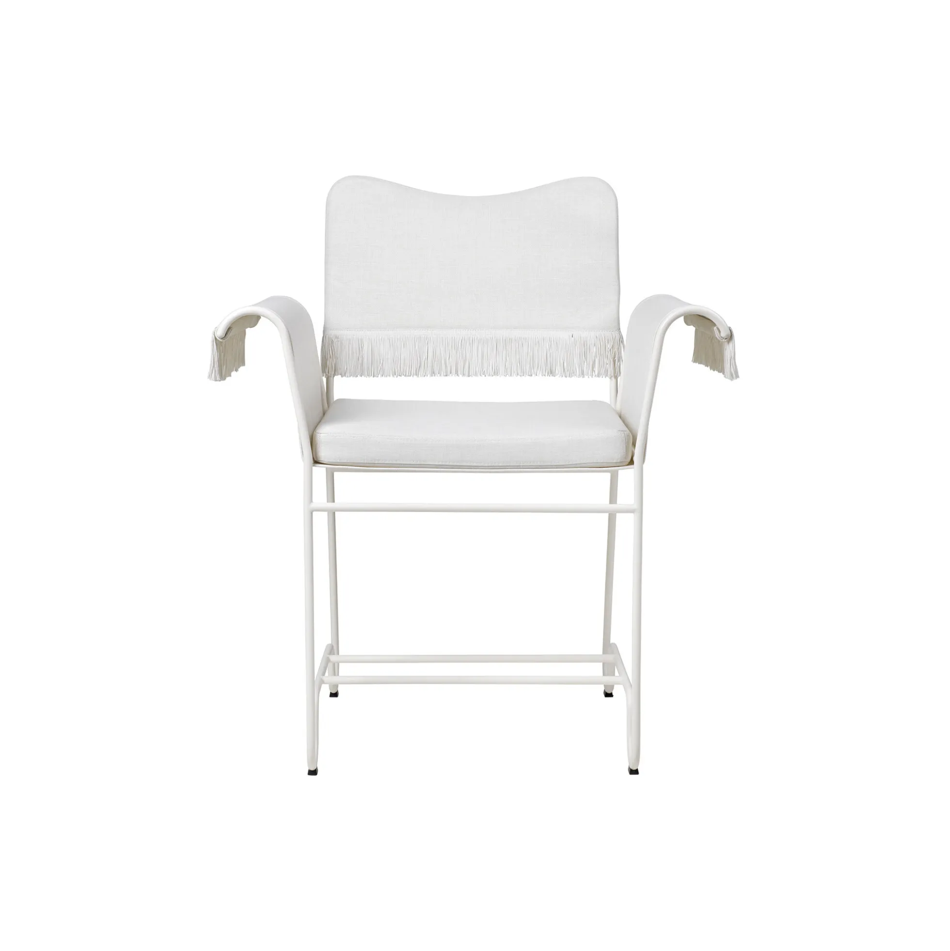 Tropique Dining Chair with Fringes, Udine Limonta 06/classic white