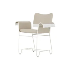 Tropique Dining Chair with Fringes, Leslie Limonta 12/classic white semi matt