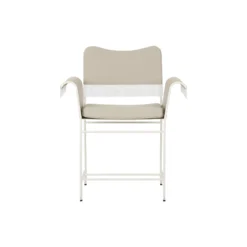 Tropique Dining Chair with Fringes, Leslie Limonta 12/classic white semi matt