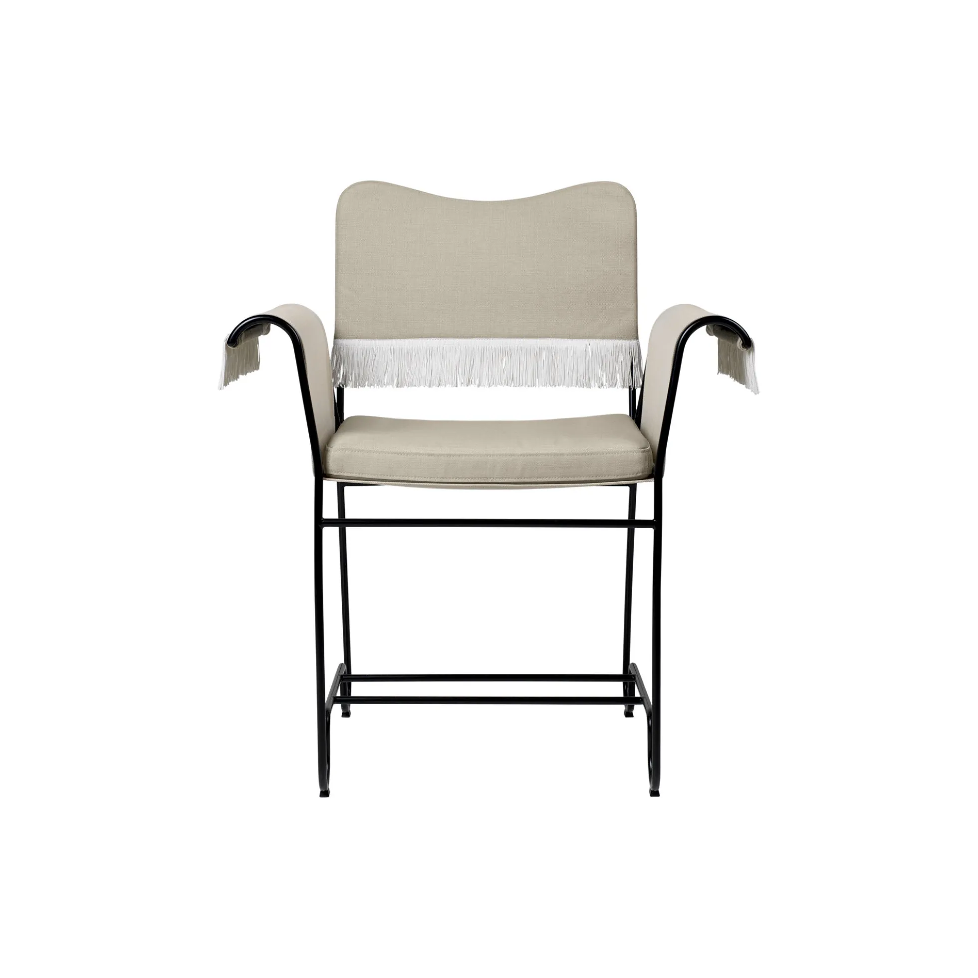 Tropique Dining Chair with Fringes, Leslie Limonta 12/classic black