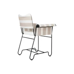Tropique Dining Chair without Fringes, Leslie Stripe Limonta 40/classic black
