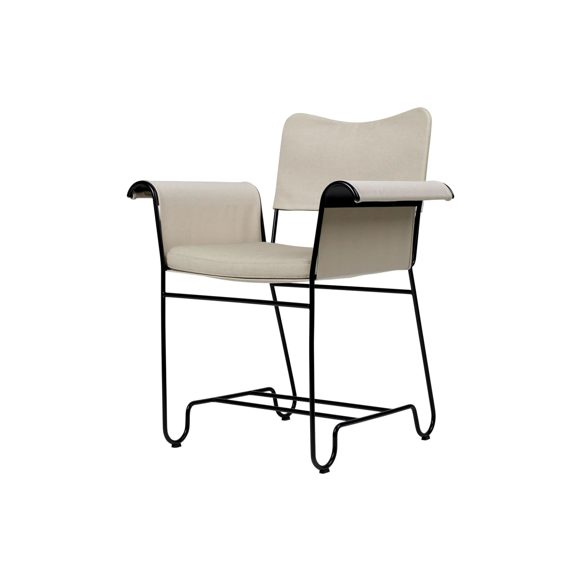 Tropique Dining Chair without Fringes, Leslie Limonta 12/classic black