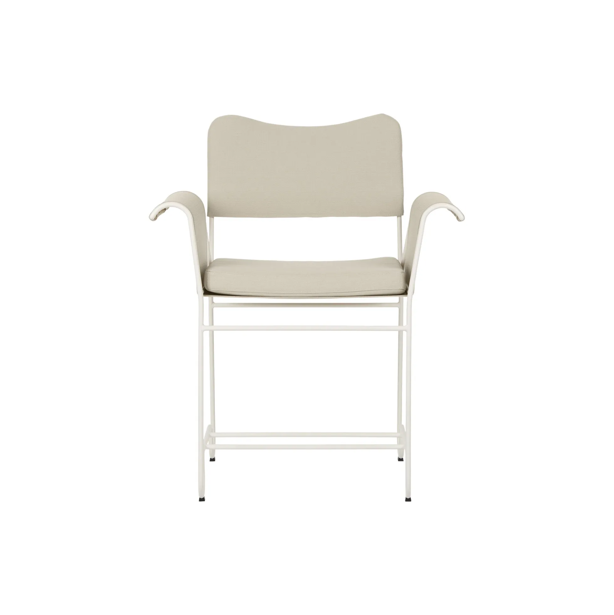 Tropique Dining Chair without Fringes, Leslie Limonta 12/classic white semi matt
