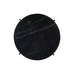 TS Coffee Table Ø55, black marquina marble/black