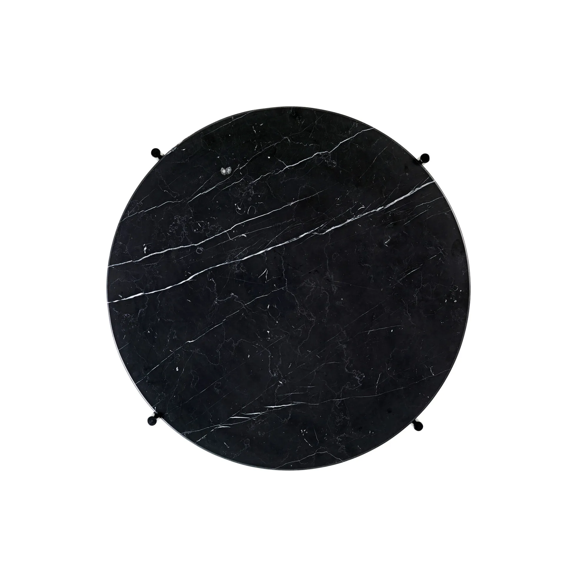 TS Coffee Table Ø55, black marquina marble/black