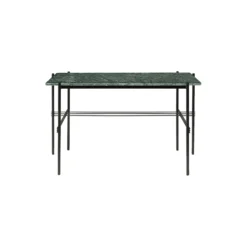 TS Desk, green guatemala marble/black
